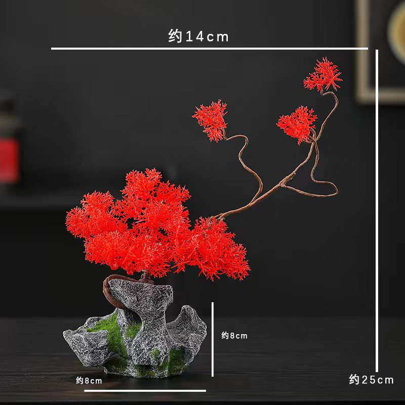 中式鱼缸造景仿真迎客松假山桌面酒店盘锦餐厅创意家居装饰摆件,宠物/宠物食品及用品,造景/装饰,淘宝优惠券,粉丝福利购,淘宝优惠卷