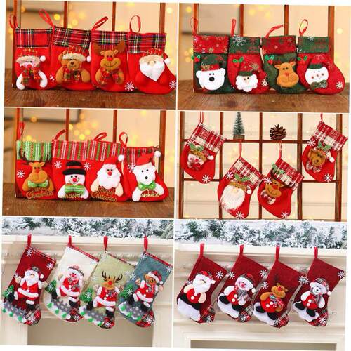 Christmas decoration tree stocking gift bag pendant耶诞袜