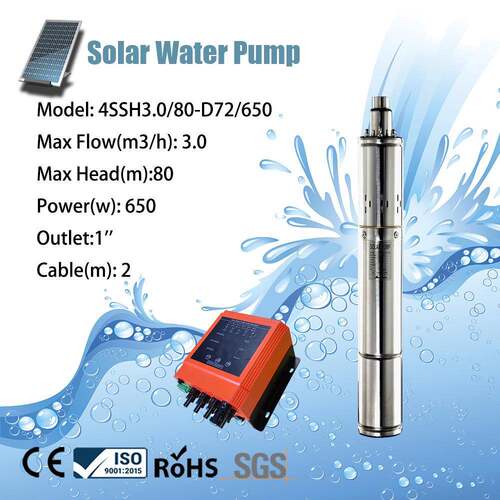 4SSH3.6/100-D90/1000不锈钢直流无刷4寸螺杆泵太阳能螺杆泵