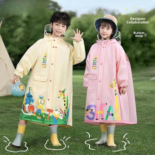 英国Next Rtrx儿童雨衣男女幼稚园小学生带着书包雨披上学