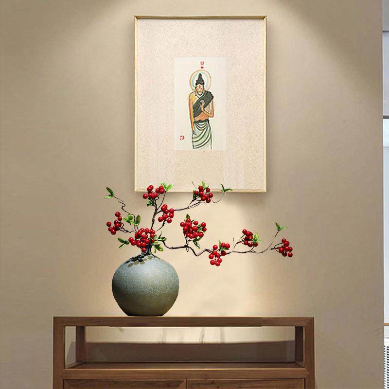 复古陶瓷花瓶新中式禅意花插摆件景德镇家居客厅玄关桌电视柜茶几,家居饰品,花瓶,淘宝优惠券,粉丝福利购,淘宝优惠卷