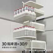 多功能厨房置物架小推车移动果蔬菜篮子多功能锅架多层落地收纳架