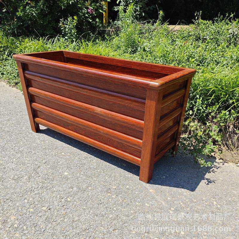 铝合金花箱户外庭院花盆护栏市政道路大号种植箱组合盆栽花卉绿植