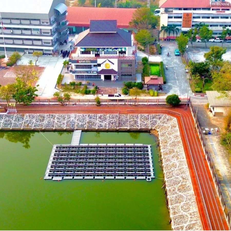 浮筒光伏支架水面漂浮光伏支架HDPE材质水面上使用的支架水面电站
