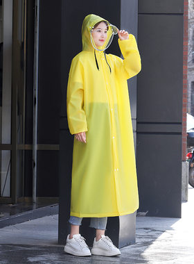 时尚加长雨衣成人连体男女骑行户外加厚耐用雨披长风衣全身一体式