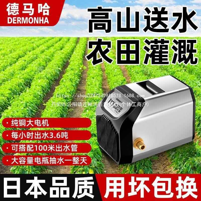 大功率浇菜抽水泵农用充电式灌溉自动抽水机家用神器浇地户外浇水