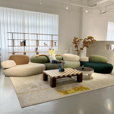 Moroso鹅卵石头沙发异形组合网红意式极简客厅拼色设计师家具工厂