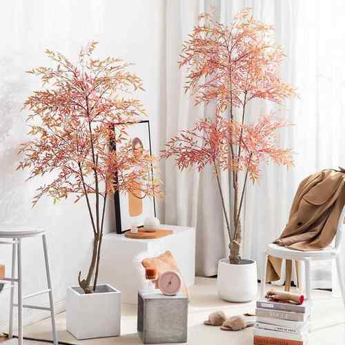 仿真植物绿植盆栽大型南天竹假绿植装饰客厅假树仿真树