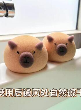 可爱卡皮巴拉沐浴海绵球 洗澡洗脸沐浴搓澡起泡不散超柔软海绵