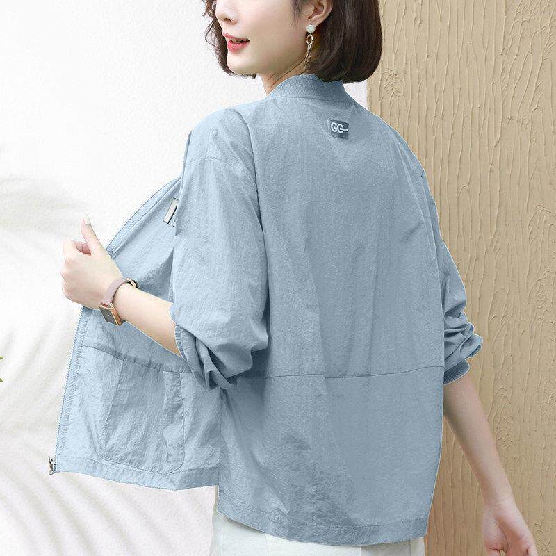 夏季薄款休闲轻薄大码外套女2026新款短款棒球服宽松妈妈早春外搭