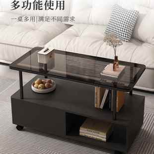 1355奢沙发侧边柜轻小桌子可储移动茶几夹缝收纳柜厅子客角几简易