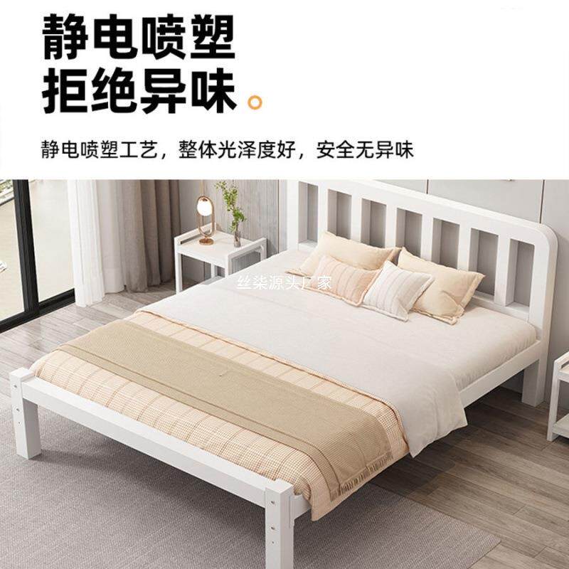 艺床加厚加静音床双人床1.铁粗8xQZB2米欧式现代简约1米单人铁铁