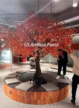 仿真程枫树 外景贸仿景真室内酒店仿真枫树包柱观工造假树fzfs1