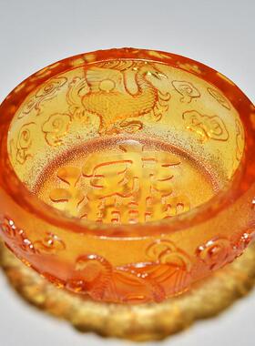 正品琉璃工罐艺四神兽聚宝盆玄关招财摆件品居家饰品客厅财位存钱