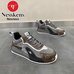 Nesskens2025春季新款男士百搭潮流韩版皮包跟内增高休闲运动单鞋
