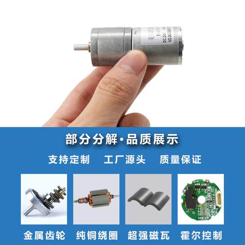 25-2430微型直流无刷减速电机24v12v大扭力正反转可调速低速马达