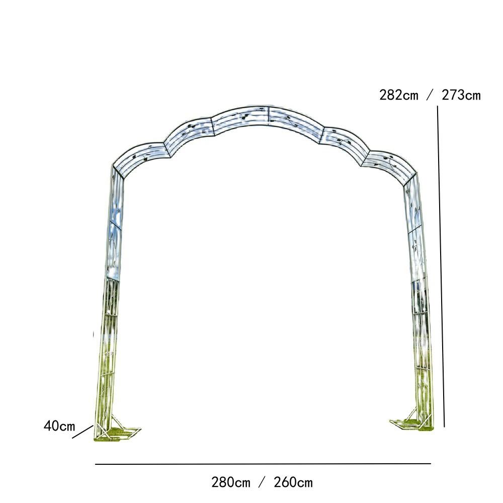 欧式铁艺庭院拱门花架植物爬藤架露台花园民宿布置底座托盘支架