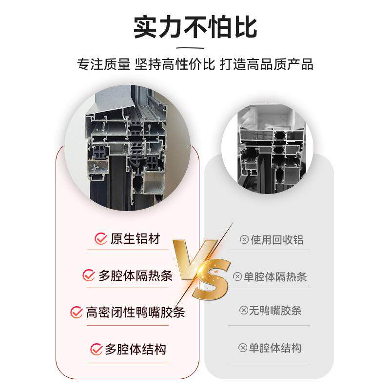 墨诗兰120断桥铝门窗海景房订制隔热玻璃铝合金门窗落地平开窗户