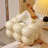 创意纸盒桌面奶油客厅茶几抽创意家用昊盒风装 钦纸巾ins创意摆件