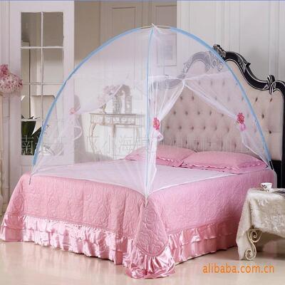 蒙古包蚊帐免安装钢丝有底无底折叠式单双门魔术蚊帐Mosquito net
