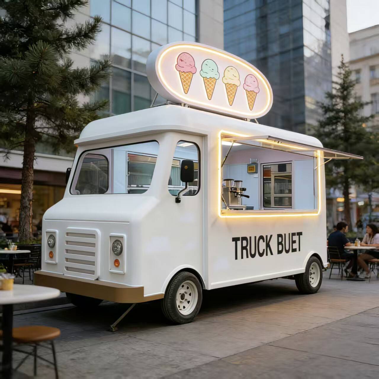 网红餐车小吃车移动摆摊车多功能胶囊咖啡奶茶车商用早餐车