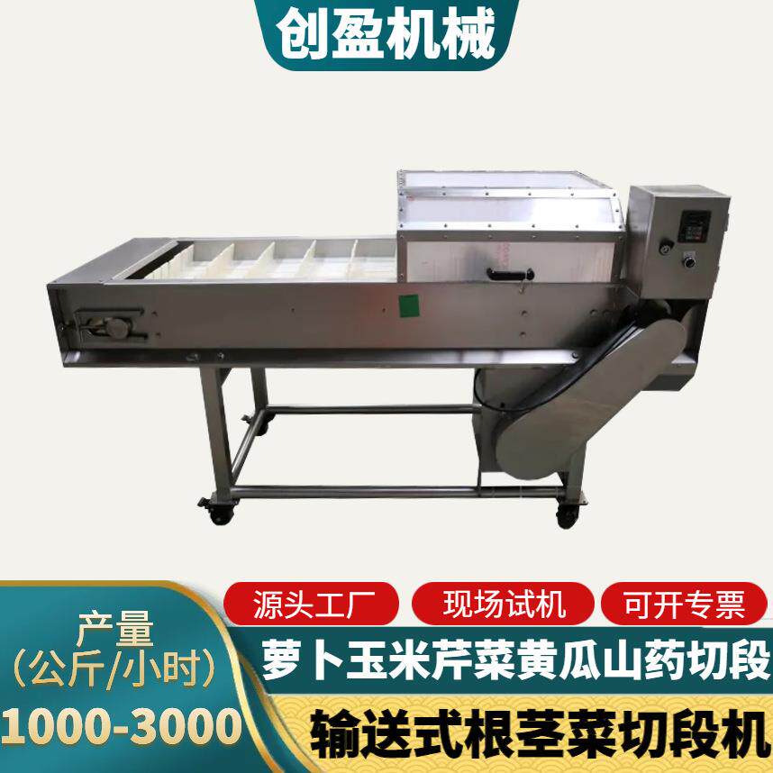大型输送式玉米切段机白萝卜胡萝卜山药青瓜茄子商用分段切段设备