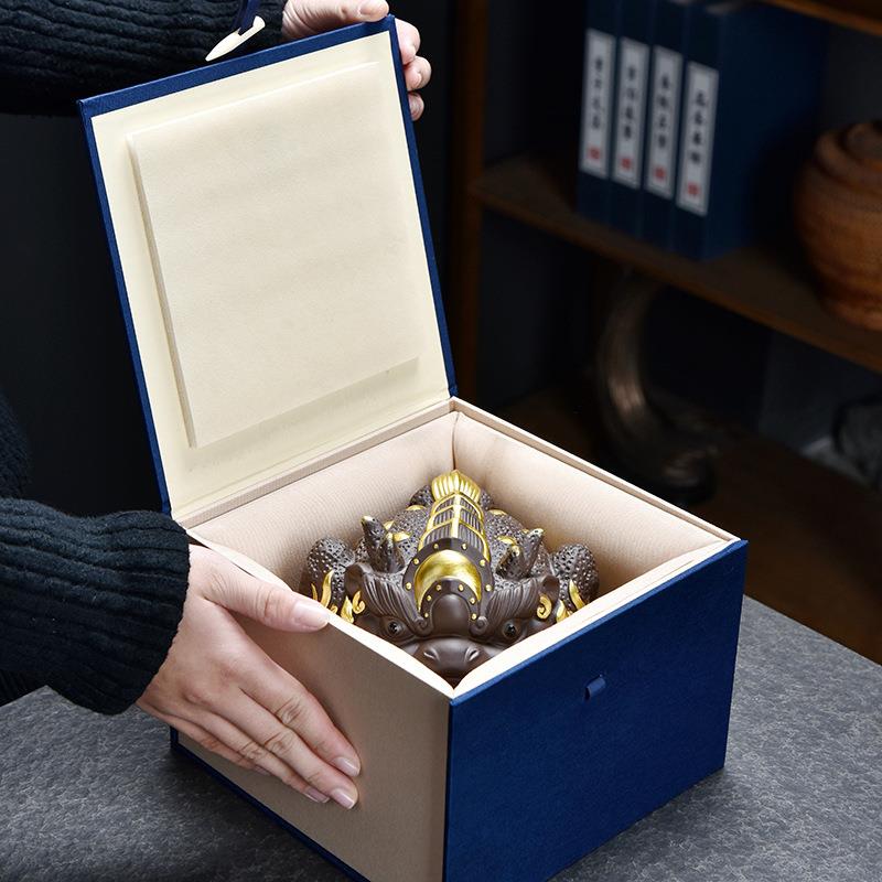 帝王紫砂金蟾大号紫砂金蟾茶宠摆件可养禅意茶道用品茶具茶桌茶台