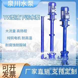 YW液下排污泵泥浆泵污水泵100YW100 22加长2米3米抽水泵