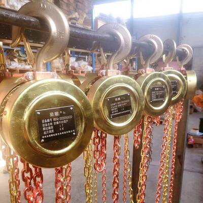防爆手动葫芦起重升降葫芦单链环链铜倒链防爆手拉葫芦1tm