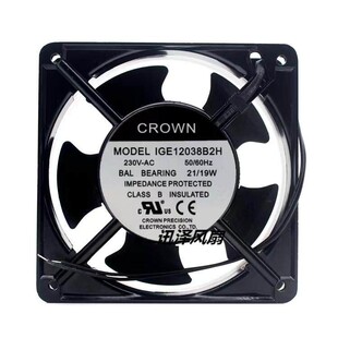 230V 全新惯展 B3H IGE12038B2H 380V机牀散热风扇12CM CROWN