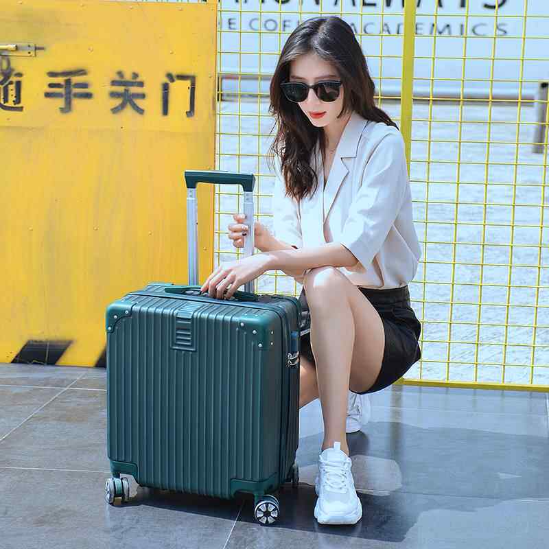 高档李箱1女8寸小型号行便超轻迷你拉杆箱登机箱20密码旅行轻皮箱