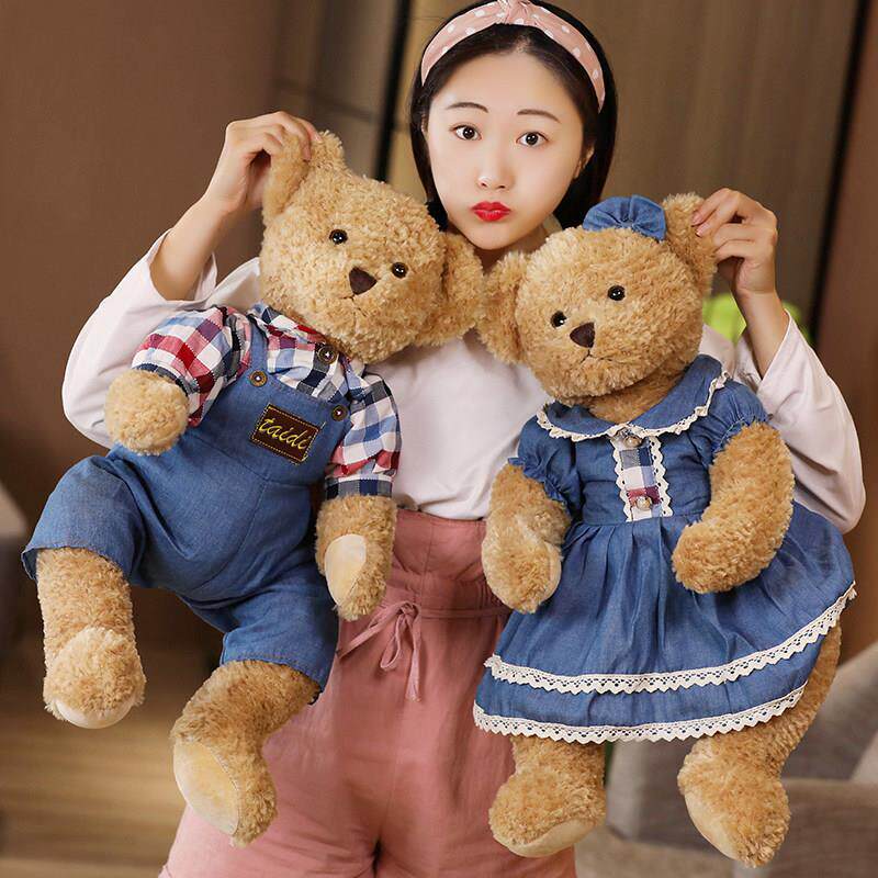 朋棕色婚庆熊公仔结用送女友情侣熊公仔玩偶压床品6+华成娃婚娃一