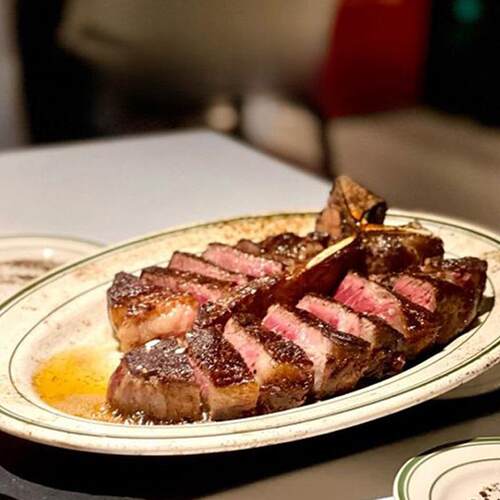 高温牛排盘烤盘烤箱战斧牛扒绿线瓷盘耐高温牛排tuxton椭圆盘