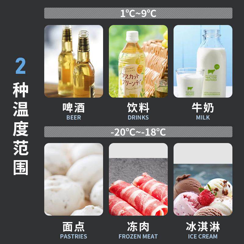 华尔立式冰柜单门双温保鲜展示柜冰箱商用牛奶肉类食品冷藏冷冻柜