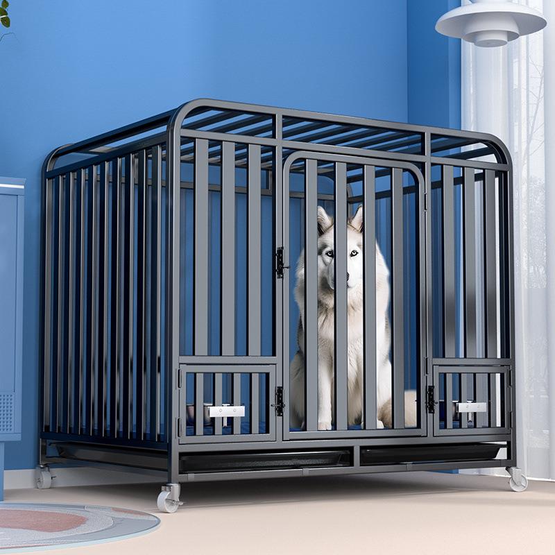 狗笼子大型犬家用室内带厕所分离加粗加固金毛拉布拉多中型犬狗笼