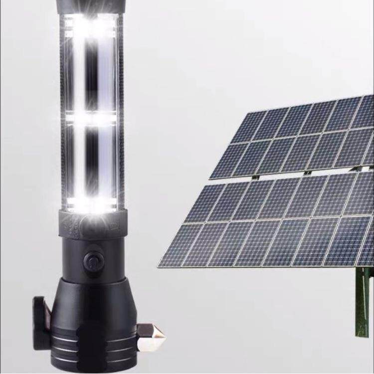 太阳能手电筒充电式老人耐用家用应急学生便携超长续航宿舍照明灯