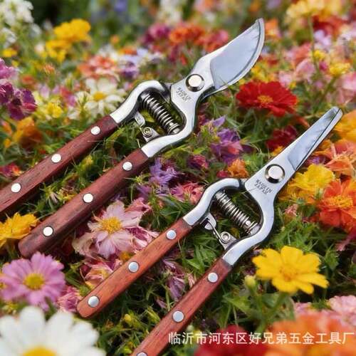 水曲柳木柄修枝剪花艺园林果树修剪树枝修花剪刀省力家用园艺工具