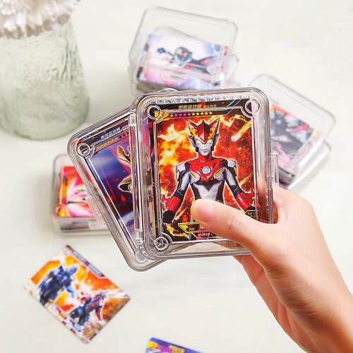 Small Ultraman Card Storage Box, Transparent Card Organizer,