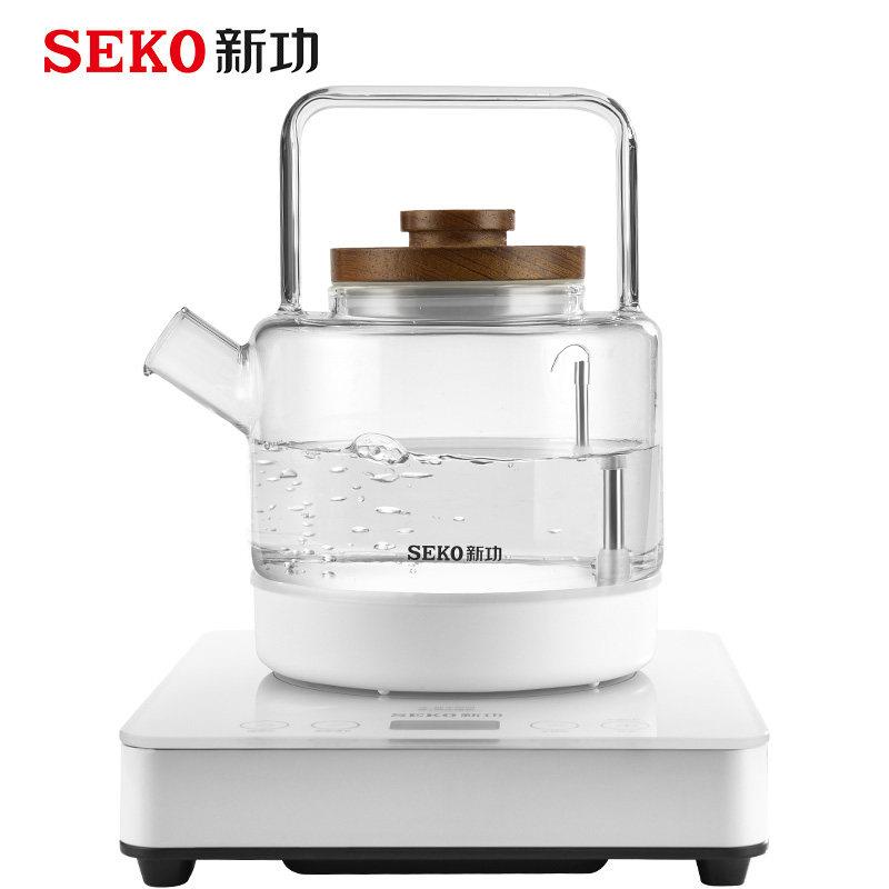 新功全自上动水电水水壶底部加烧水热W23壶家用煮茶壶玻璃快煮壶W