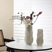 中古乳白色玻璃花瓶书房书架展厅样板房装 饰摆件ins简约轻奢摆设