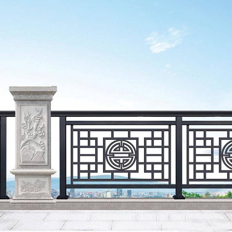 别墅小区园艺家用栏杆建筑铝艺护栏铝合金阳台护栏焊接
