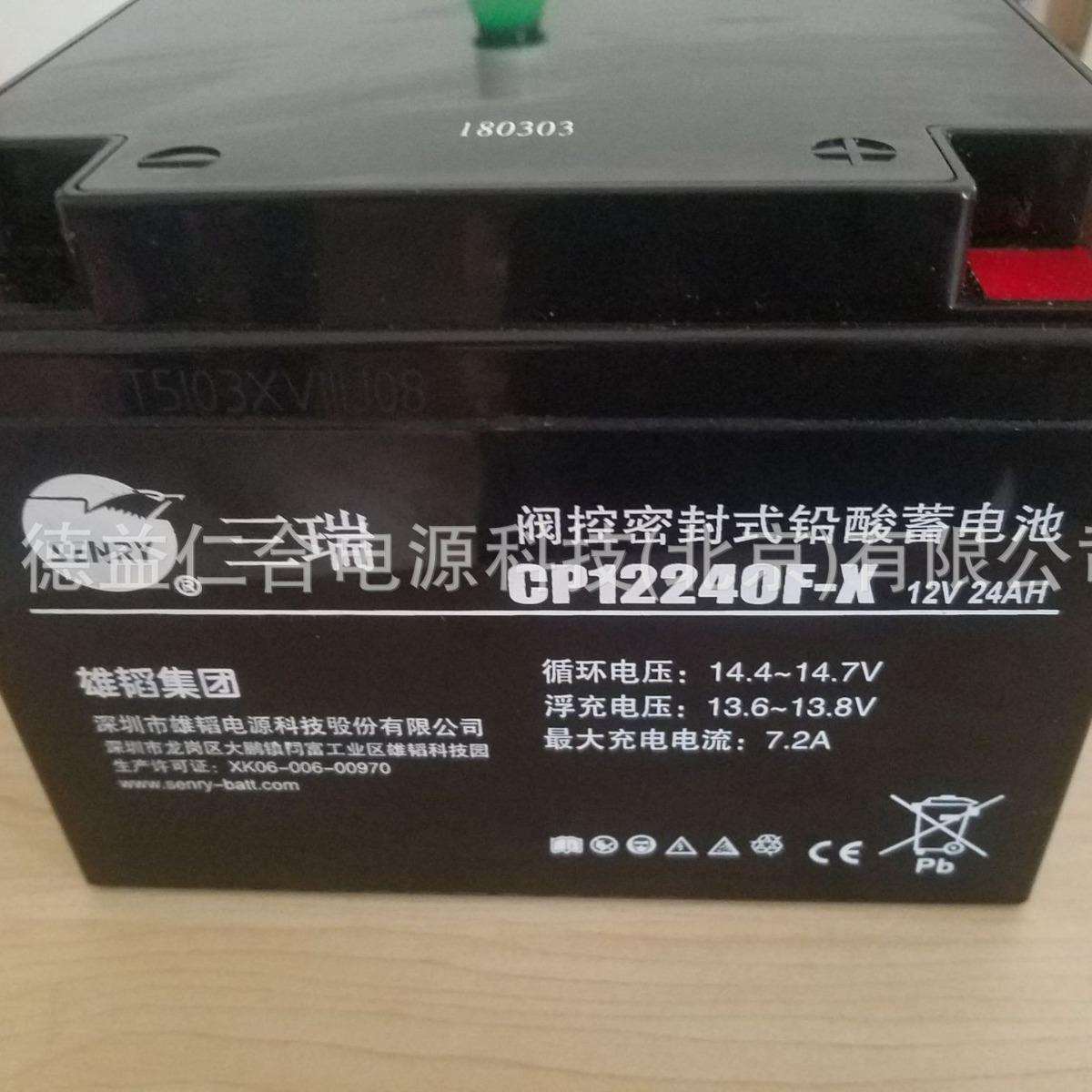 三瑞蓄电池CP12240F-X /12V24AH 铅酸免维护