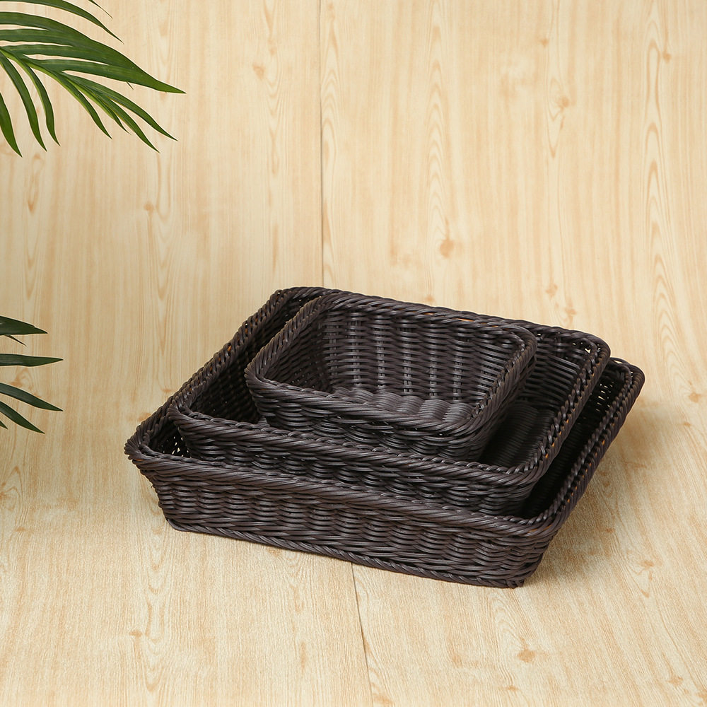 超市商业办公家具家放水果蔬陈列的仿藤编织收纳筐零食面包展示篮,收纳整理,脏衣篮,淘宝优惠券,粉丝福利购,淘宝优惠卷