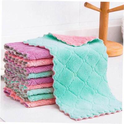 Kitchen Towels Dishcloths Coral Fleece Dish Towel Dish Rags