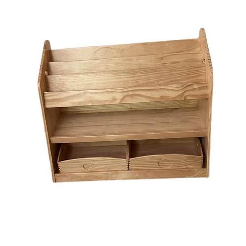 出口儿童实木书架落地绘本架书柜家用宝宝书架幼儿园收纳架