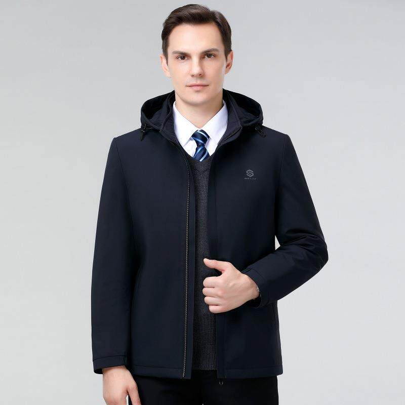 秋男冬季新款士棉衣外套中年短款帽暖保棉服23888-C防寒高连档棉