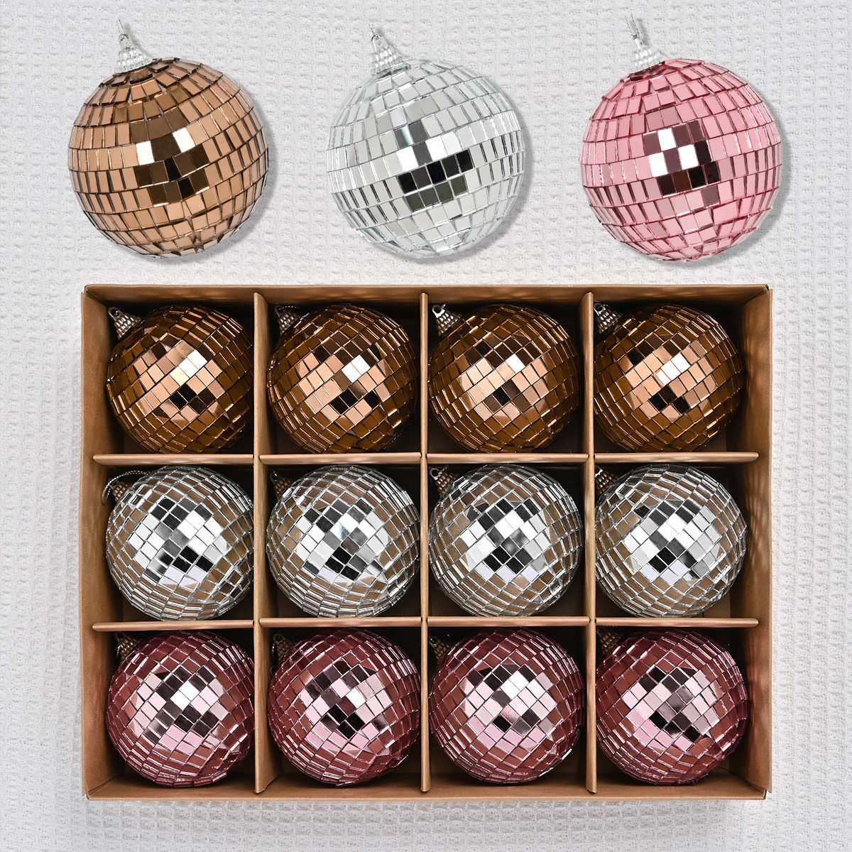 玻璃镜面球彩色迪斯科球酒吧Disco Ball反光镭射镜面圣诞球