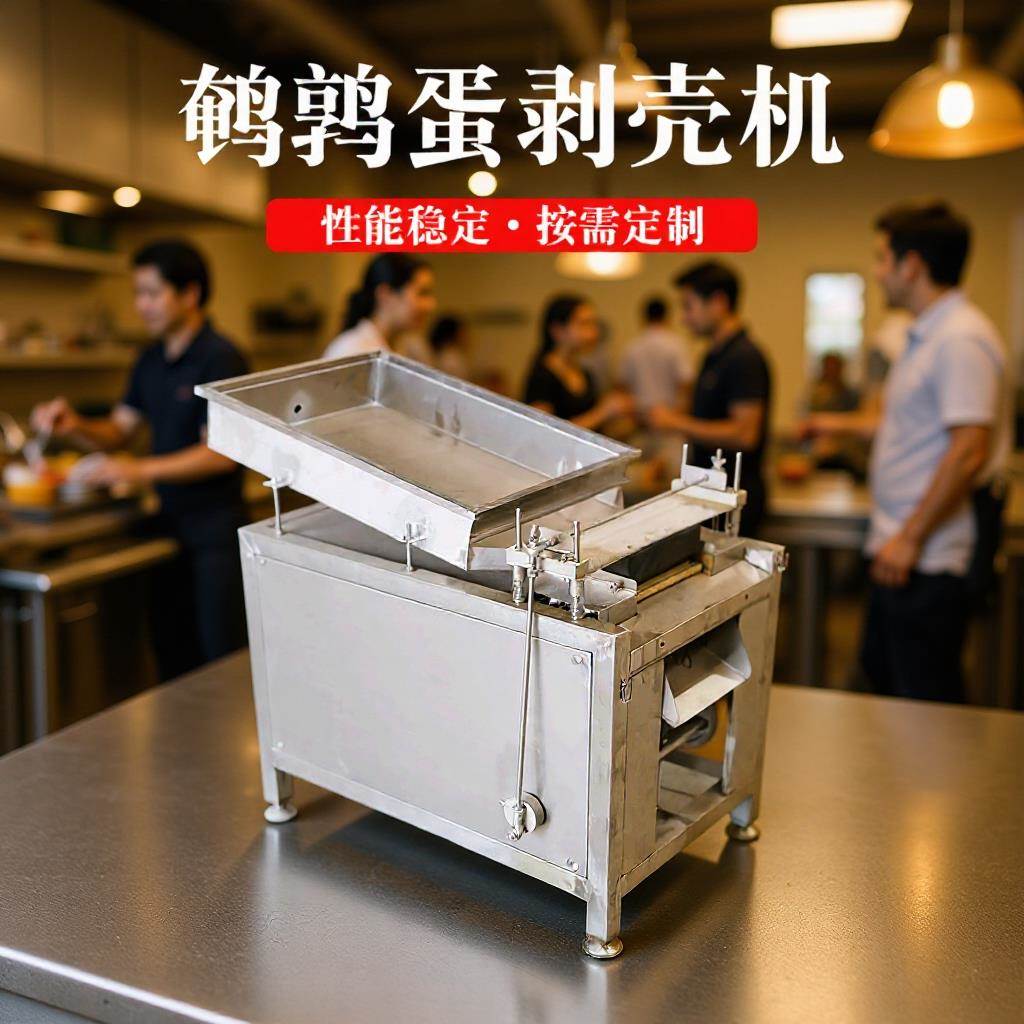新款全自动不锈钢鹌鹑蛋剥壳机小型去皮机电动式鹌鹑蛋碎壳机