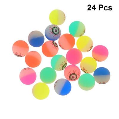 24pcs Bouncing Balls Halloween Eyeball Toys Bouncy Ball game