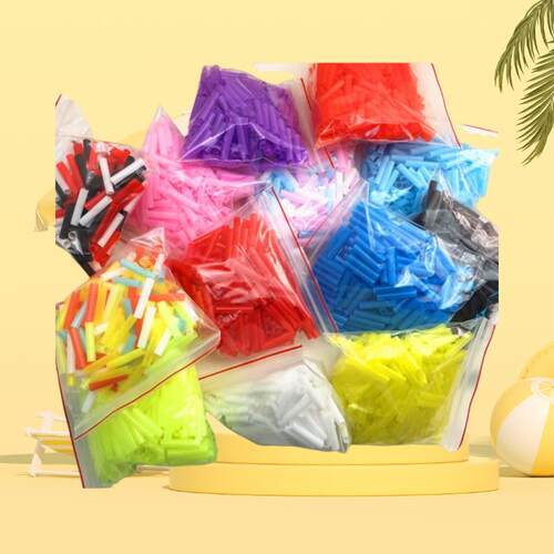 彩色短吸管创意diy低结构穿珠黏拼贴画挂饰配件幼儿园美工坊手工